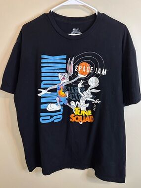 Space Jam Tune Squad Bugs Bunny Black Graphic Tee - Men's XL